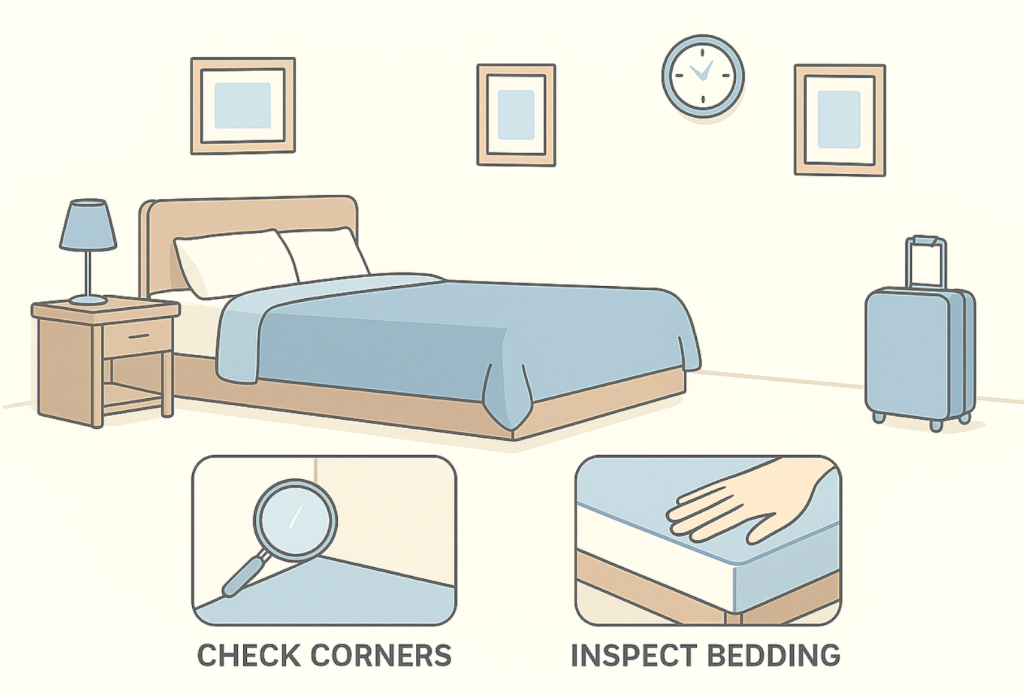 vérifier sa chambre pour éviter les punaises de lit